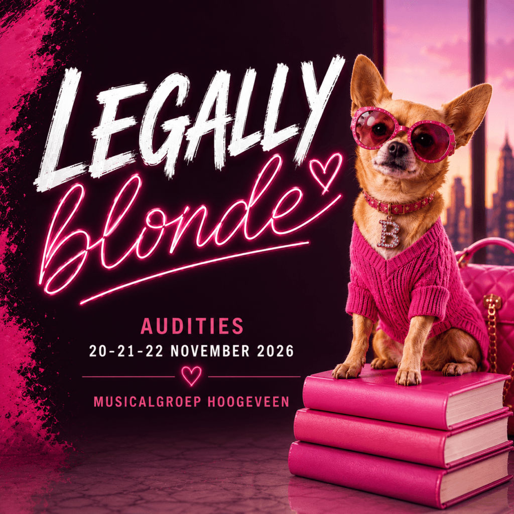 Audities Legally Blonde Musicalgroep Hoogeveen – 20 tot en met 22 november 2026